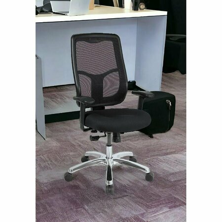 Homeroots Black Mesh Chair 26 x 20 x 40 in. 372425